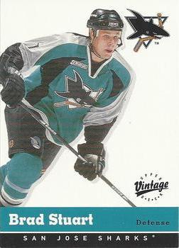 #301 Brad Stuart - San Jose Sharks - 2000-01 Upper Deck Vintage Hockey