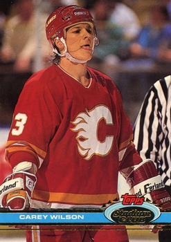 #301 Carey Wilson - Calgary Flames - 1991-92 Stadium Club Hockey