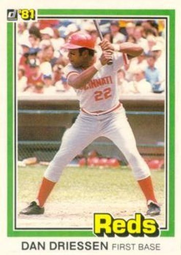 #301 Dan Driessen - Cincinnati Reds - 1981 Donruss Baseball