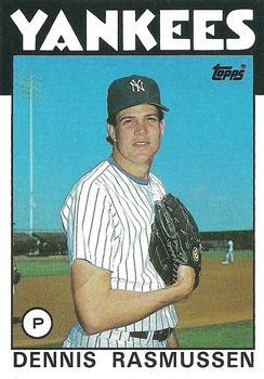 #301 Dennis Rasmussen - New York Yankees - 1986 Topps Baseball