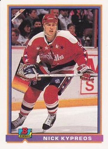#301 Nick Kypreos - Washington Capitals - 1991-92 Bowman Hockey