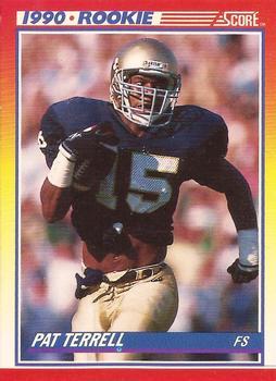 #301 Pat Terrell - Notre Dame Fighting Irish - 1990 Score Football