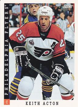 #301 Keith Acton - Philadelphia Flyers - 1993-94 Score Canadian Hockey