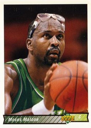 #301 Moses Malone - Milwaukee Bucks - 1992-93 Upper Deck Basketball