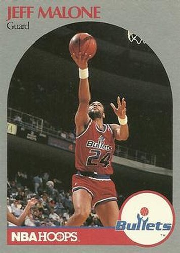 #301 Jeff Malone - Washington Bullets - 1990-91 Hoops Basketball