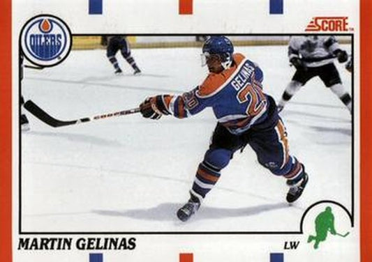 #301 Martin Gelinas - Edmonton Oilers - 1990-91 Score Canadian Hockey