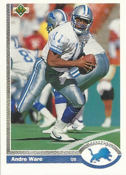 #301 Andre Ware - Detroit Lions - 1991 Upper Deck Football