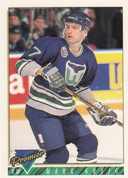 #301 Mark Greig - Hartford Whalers - 1993-94 Topps Premier Hockey