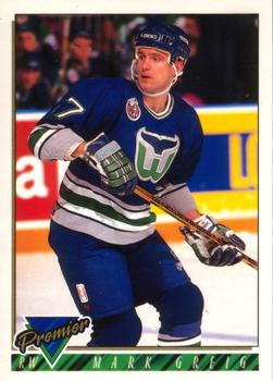 #301 Mark Greig - Hartford Whalers - 1993-94 O-Pee-Chee Premier Hockey