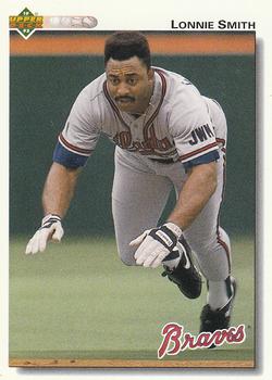 #301 Lonnie Smith - Atlanta Braves - 1992 Upper Deck Baseball