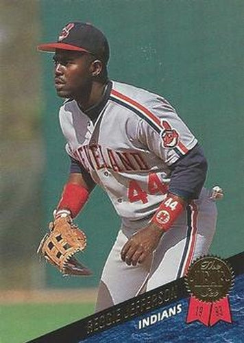 #302 Reggie Jefferson - Cleveland Indians - 1993 Leaf Baseball