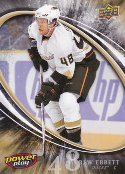 #302 Andrew Ebbett - Anaheim Ducks - 2008-09 Upper Deck Power Play Box Set Hockey