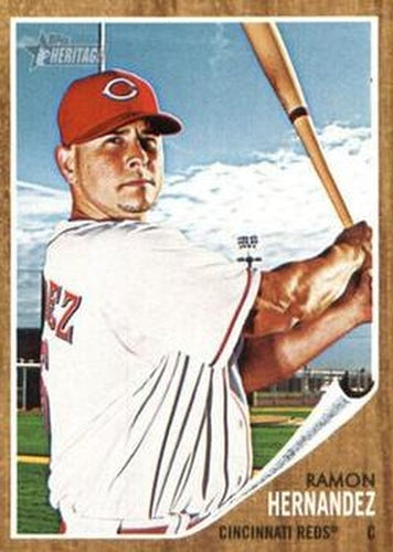 #302 Ramon Hernandez - Cincinnati Reds - 2011 Topps Heritage Baseball