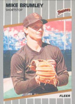 #302 Mike Brumley - San Diego Padres - 1989 Fleer Baseball