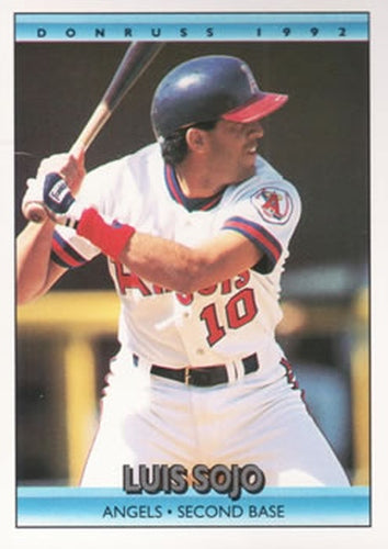 #302 Luis Sojo - California Angels - 1992 Donruss Baseball