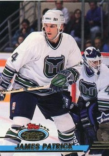 #302 James Patrick - Hartford Whalers - 1993-94 Stadium Club Hockey