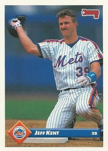 #302 Jeff Kent - New York Mets - 1993 Donruss Baseball