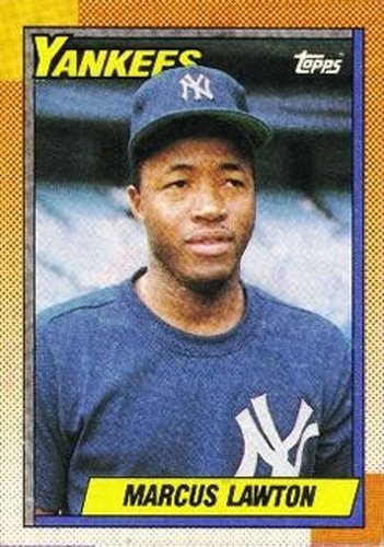 #302 Marcus Lawton - New York Yankees - 1990 Topps Baseball