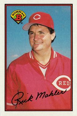 #302 Rick Mahler - Cincinnati Reds - 1989 Bowman Baseball