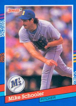 #302 Mike Schooler - Seattle Mariners - 1991 Donruss Baseball