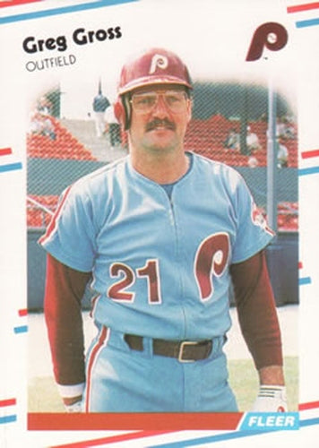 #302 Greg Gross - Philadelphia Phillies - 1988 Fleer Baseball