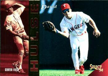 #302 David Hulse - Texas Rangers - 1994 Select Baseball