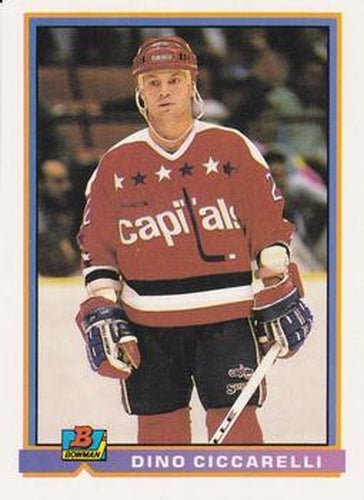 #302 Dino Ciccarelli - Washington Capitals - 1991-92 Bowman Hockey