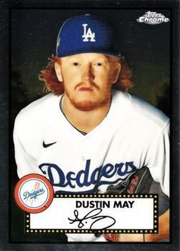 #302 Dustin May - Los Angeles Dodgers - 2021 Topps Chrome Platinum Anniversary Baseball
