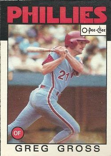 #302 Greg Gross - Philadelphia Phillies - 1986 O-Pee-Chee Baseball