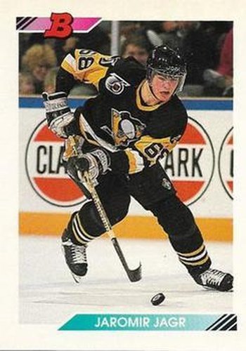 #302 Jaromir Jagr - Pittsburgh Penguins - 1992-93 Bowman Hockey