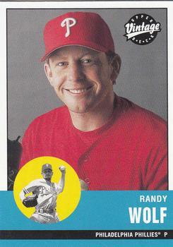 #302 Randy Wolf - Philadelphia Phillies - 2001 Upper Deck Vintage Baseball