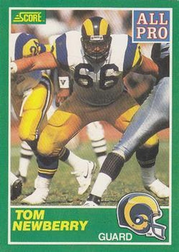 #302 Tom Newberry - Los Angeles Rams - 1989 Score Football