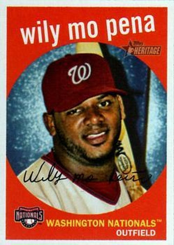 #302 Wily Mo Pena - Washington Nationals - 2008 Topps Heritage Baseball