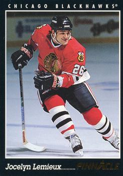 #302 Jocelyn Lemieux - Chicago Blackhawks - 1993-94 Pinnacle Hockey