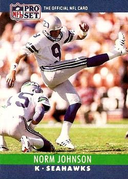 #302 Norm Johnson - Seattle Seahawks - 1990 Pro Set Football