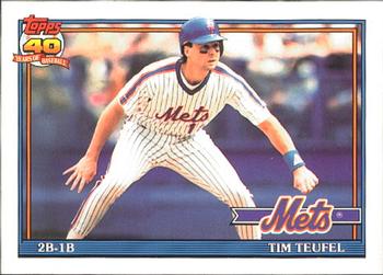 #302 Tim Teufel - New York Mets - 1991 O-Pee-Chee Baseball