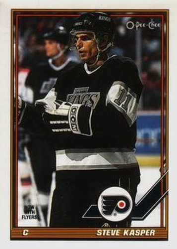 #302 Steve Kasper - Philadelphia Flyers - 1991-92 O-Pee-Chee Hockey