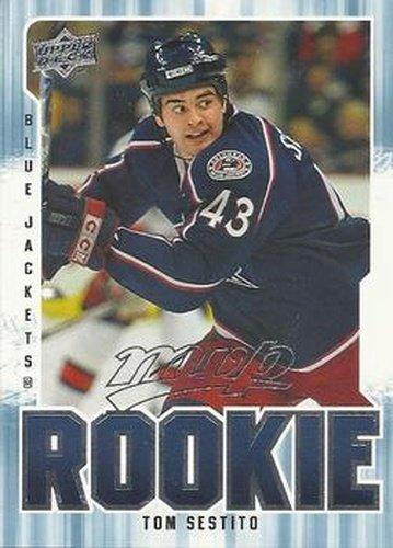 #302 Tom Sestito - Columbus Blue Jackets - 2008-09 Upper Deck MVP Hockey