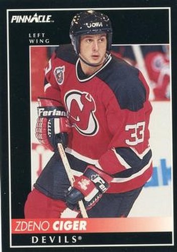 #302 Zdeno Ciger - New Jersey Devils - 1992-93 Pinnacle Canadian Hockey