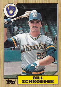 #302 Bill Schroeder - Milwaukee Brewers - 1987 Topps Baseball