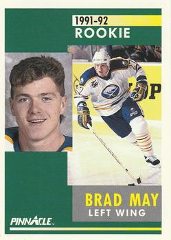 #302 Brad May - Buffalo Sabres - 1991-92 Pinnacle Hockey