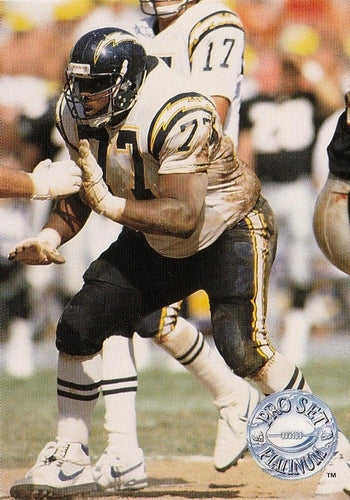 #302 Eric Moten - San Diego Chargers - 1991 Pro Set Platinum Football