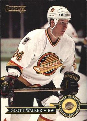 #303 Scott Walker - Vancouver Canucks - 1995-96 Donruss Hockey