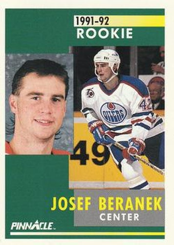 #303 Josef Beranek - Edmonton Oilers - 1991-92 Pinnacle Hockey