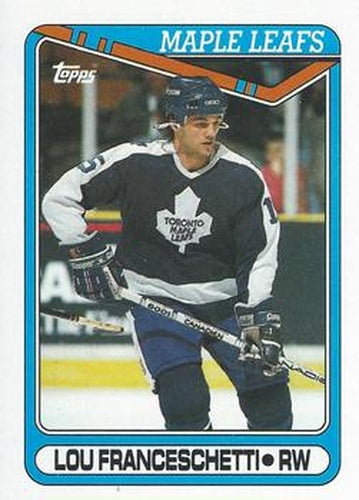#303 Lou Franceschetti - Toronto Maple Leafs - 1990-91 Topps Hockey