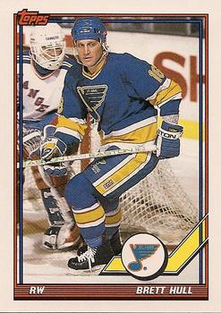 #303 Brett Hull - St. Louis Blues - 1991-92 Topps Hockey