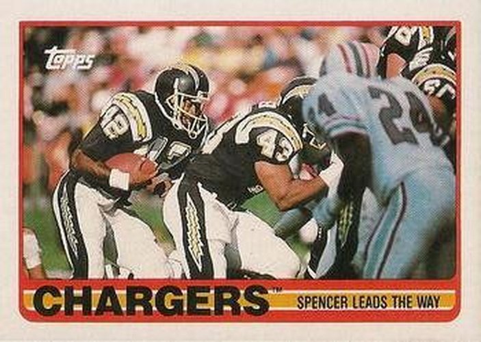 #303 Chargers Team Leaders - Tim Spencer - San Diego Chargers - 1989 Topps Football
