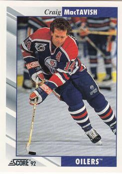 #303 Craig MacTavish - Edmonton Oilers - 1992-93 Score USA Hockey