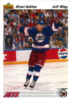 #303 Brent Ashton - Winnipeg Jets - 1991-92 Upper Deck Hockey