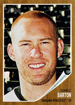 #303 Daric Barton - Oakland Athletics - 2011 Topps Heritage Baseball